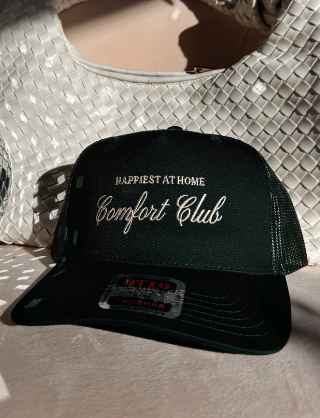 Happiest at Home Comfort Club Mesh Trucker by By La Belle Boutique